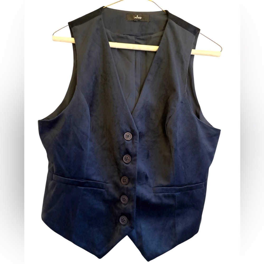 Navy Blue LULUS Button-Up Vest